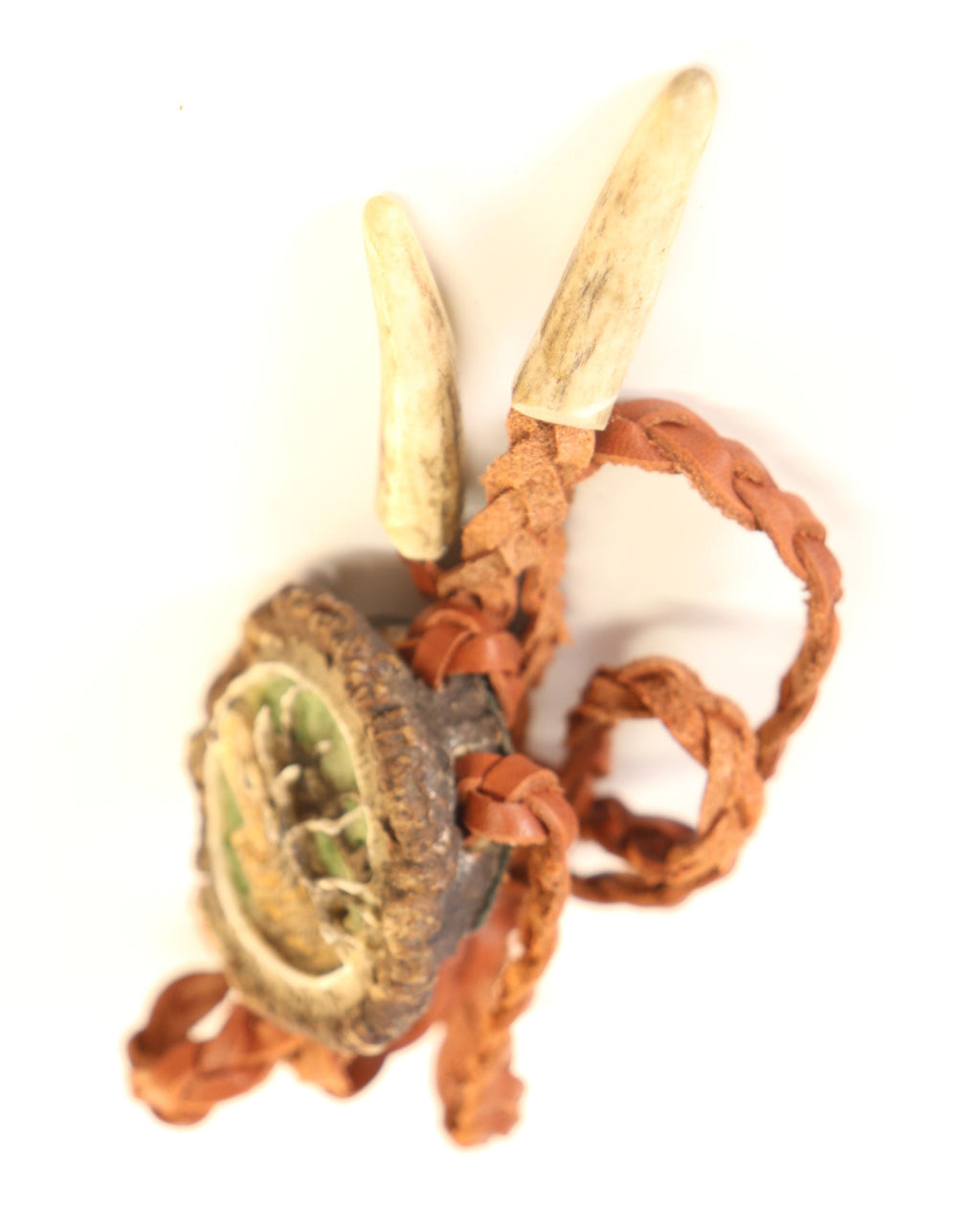 Hirschrose handgeschnitzt mit Hirschmotiv