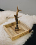 Holzschale mit Rehstange