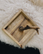 Holzschale mit Rehstange
