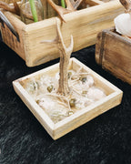 Holzschale mit Rehstange