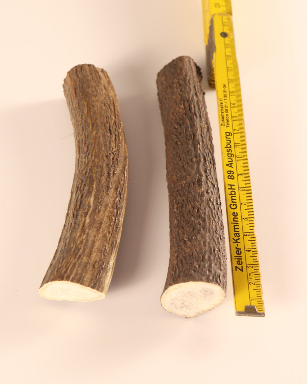2 Hornstücke Geweihstücke