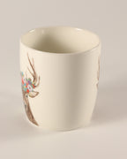 Tasse Hirsch mit Blumenkranz